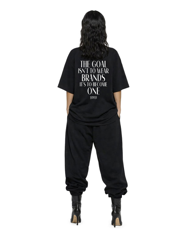 THE GOAL ISN'T TO WEAR BRANDS